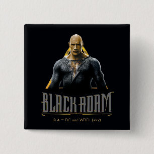 Badge Carré 5 Cm Black Adam Character and Name Graphic