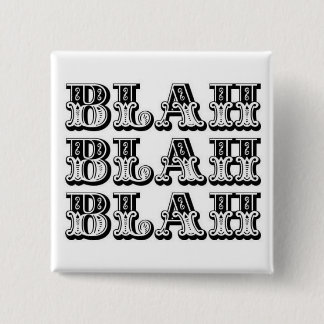 Badge Carré 5 Cm Blah - bouton fade