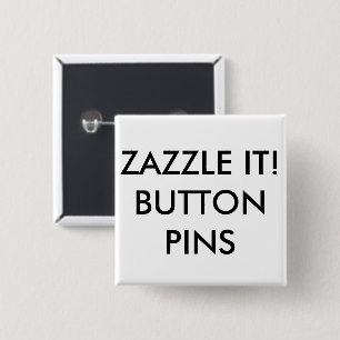 Badge Carré 5 Cm Blanc d'insigne de Pin de bouton personnalisé par