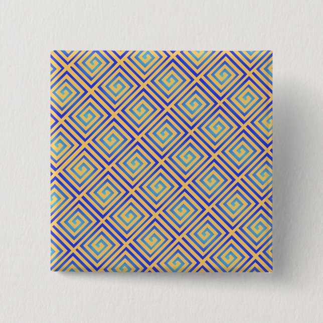 Badge Carré 5 Cm bleu (Devant)