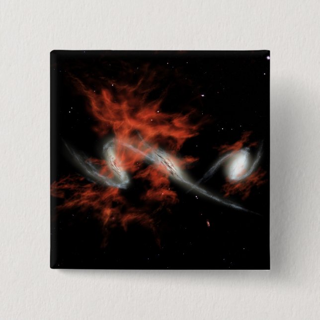 Badge Carré 5 Cm Blobs galactiques géants (Devant)