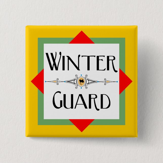 Badge Carré 5 Cm Bloc d'or de la Garde d'hiver (Devant)