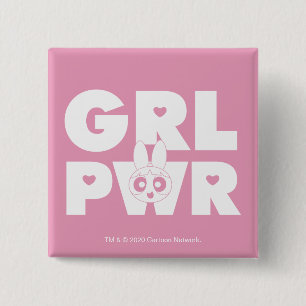 Badge Carré 5 Cm Blossom :Pouvoir des filles