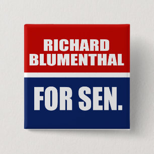 BADGE CARRÉ 5 CM BLUMENTHAL DE RICHARD POUR LE SÉNAT