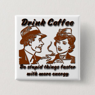 Badge Carré 5 Cm Boire le Carré de café
