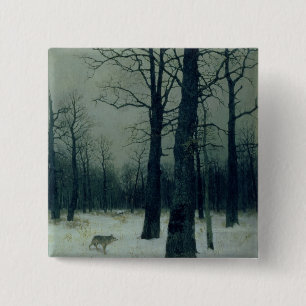 Badge Carré 5 Cm Bois en hiver, 1885