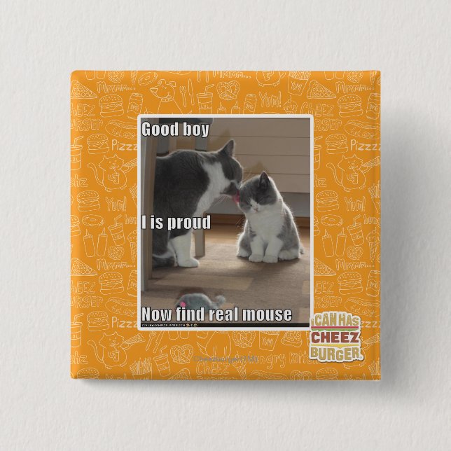 Badge Carré 5 Cm Bon garçon (Devant)