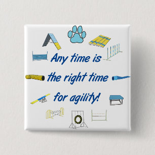 Badge Carré 5 Cm Bon moment pour l'agilité