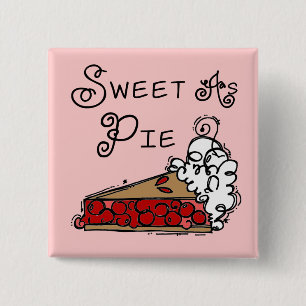 Badge Carré 5 Cm Bonbon comme tarte