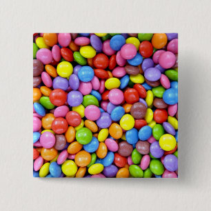 Badge Carré 5 Cm Bonbons colorés
