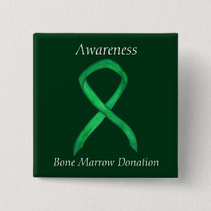 Badge Carré 5 Cm Bone Marrow Dons Sensibilisation Ruban Personnalis