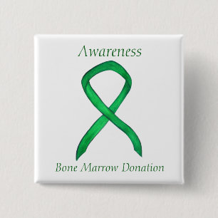 Badge Carré 5 Cm Bone Marrow Dons Sensibilisation Ruban Personnalis