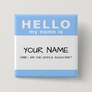 Badge Carré 5 Cm bonjour mon nom est