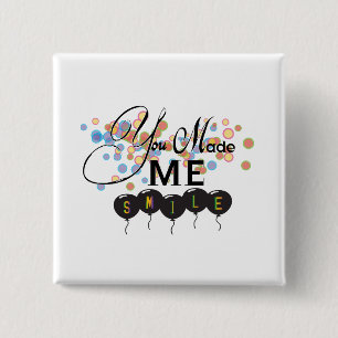 Badge Carré 5 Cm Bonne citation avec ballons - Vous M'avez FAIT SOU