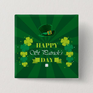 Badge Carré 5 Cm Bonne Saint Patrick's Day