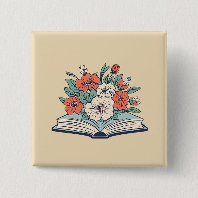 Badge Carré 5 Cm Book (Devant)