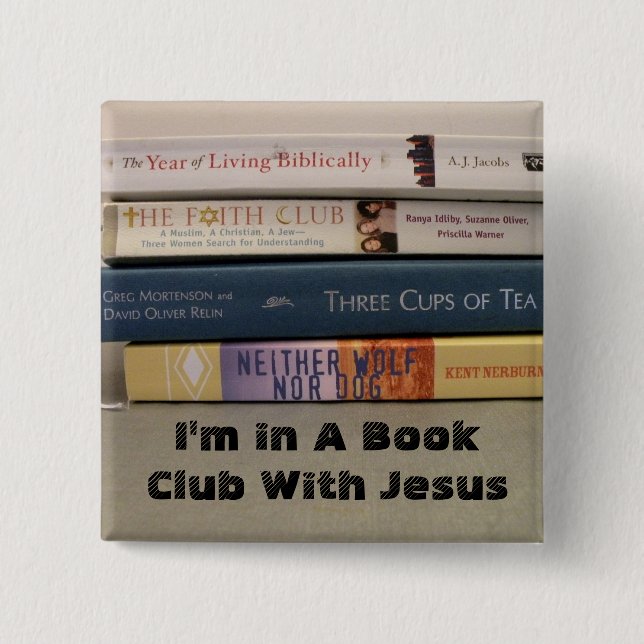 Badge Carré 5 Cm bookclub (Devant)