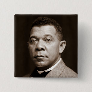 Badge Carré 5 Cm Booker T. Washington le Grand Accommodateur