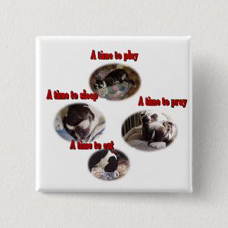 Badge Carré 5 Cm Boston Terrier : Un moment