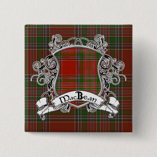 Badge Carré 5 Cm Bouclier de tartan de MacBean