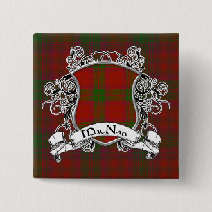 Badge Carré 5 Cm Bouclier de tartan de MacNab