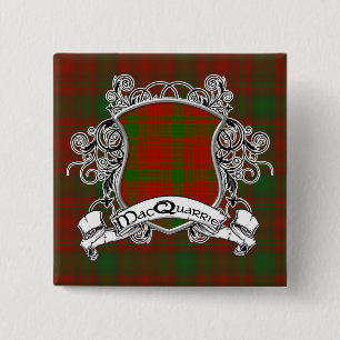 Badge Carré 5 Cm Bouclier de tartan de MacQuarrie