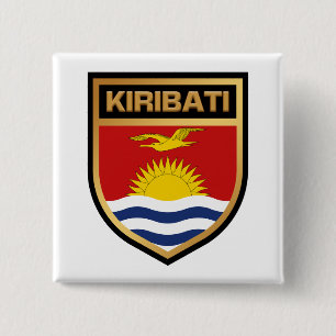 Badge Carré 5 Cm Bouclier indicateur Kiribati