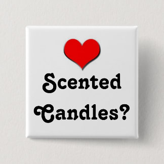 Badge Carré 5 Cm Bougies de coeur