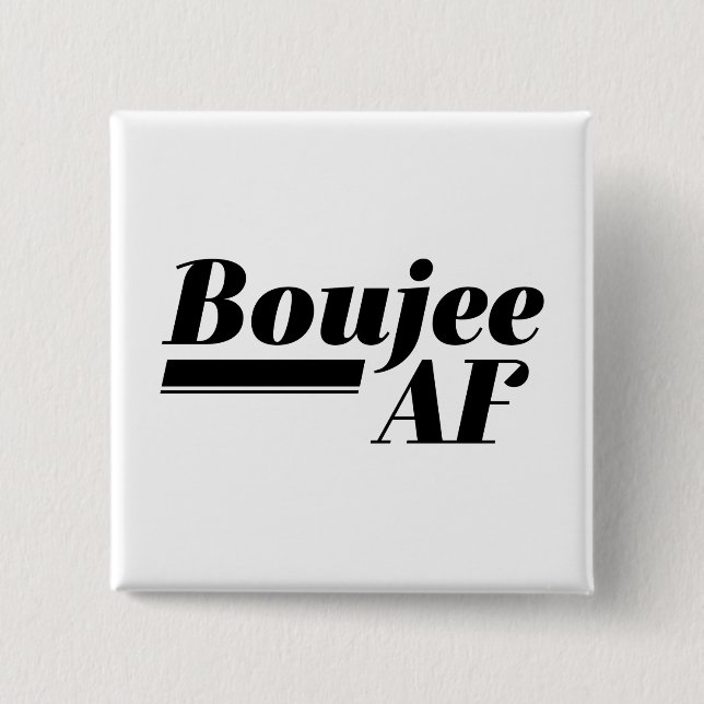 Badge Carré 5 Cm Boujee AF (Devant)