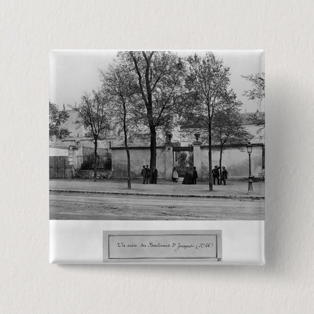 Badge Carré 5 Cm Boulevard Saint-Jacques (Devant)