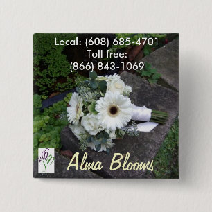 Badge Carré 5 Cm Bouquet