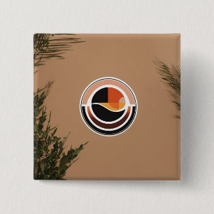 Badge Carré 5 Cm Bouton