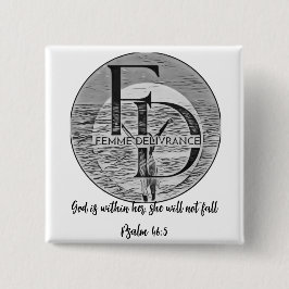 Badge Carré 5 Cm Bouton