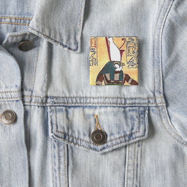 Badge Carré 5 Cm Bouton (En situation)