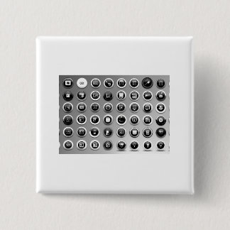Badge Carré 5 Cm Bouton