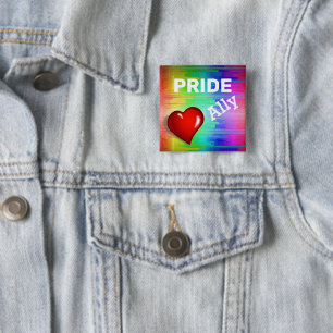 Badge Carré 5 Cm Bouton