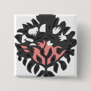 Badge Carré 5 Cm Bouton