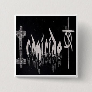Badge Carré 5 Cm Bouton #1 de logo d'Iconicide