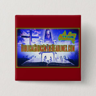 Badge Carré 5 Cm Bouton "2017" biblique de NOËL des signes ITH
