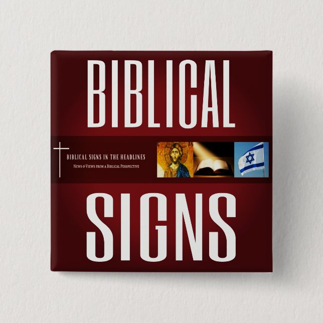 Badge Carré 5 Cm Bouton 2018 biblique de logo des signes ITH (Devant)
