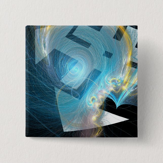 Badge Carré 5 Cm Bouton 2 de LOPSA (Devant)