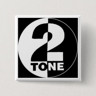 Badge Carré 5 Cm bouton 2tone carré
