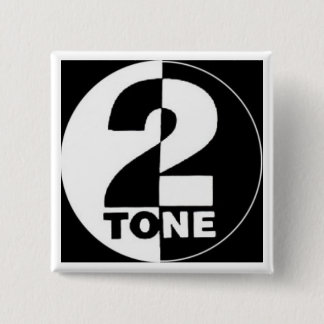 Badge Carré 5 Cm bouton 2tone carré