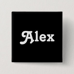 Badge Carré 5 Cm Bouton Alex
