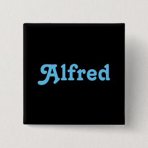 Badge Carré 5 Cm Bouton Alfred
