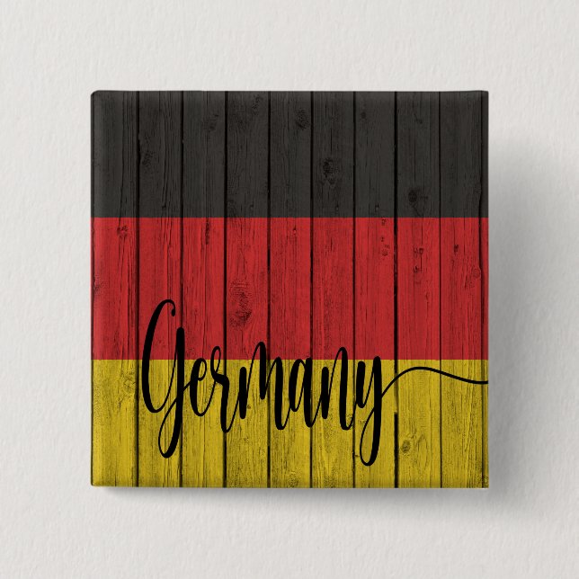 Badge Carré 5 Cm Bouton Allemagne (Devant)