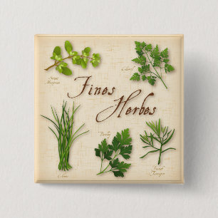 Badge Carré 5 Cm Bouton Amende Herbes