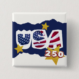 Badge Carré 5 Cm Bouton America 250