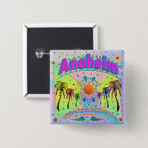 Badge Carré 5 Cm Bouton Anaheim Calm Desire