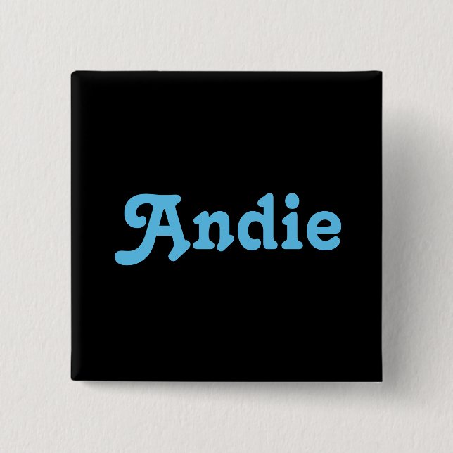 Badge Carré 5 Cm Bouton Andie (Devant)